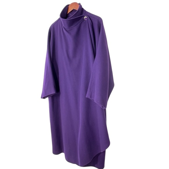 VINTAGE RUTLAND Purple Wool Cape Coat Women's Size 1X - Picture 1 of 16